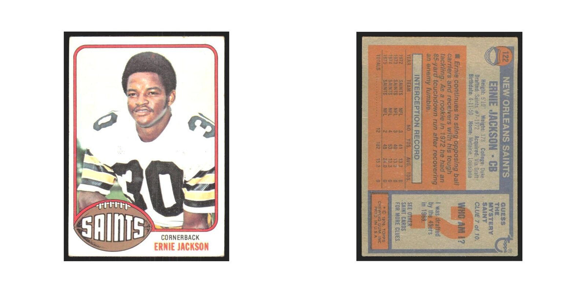 Ernie Jackson 1976 Topps #122 New Orleans Saints Football Card EX