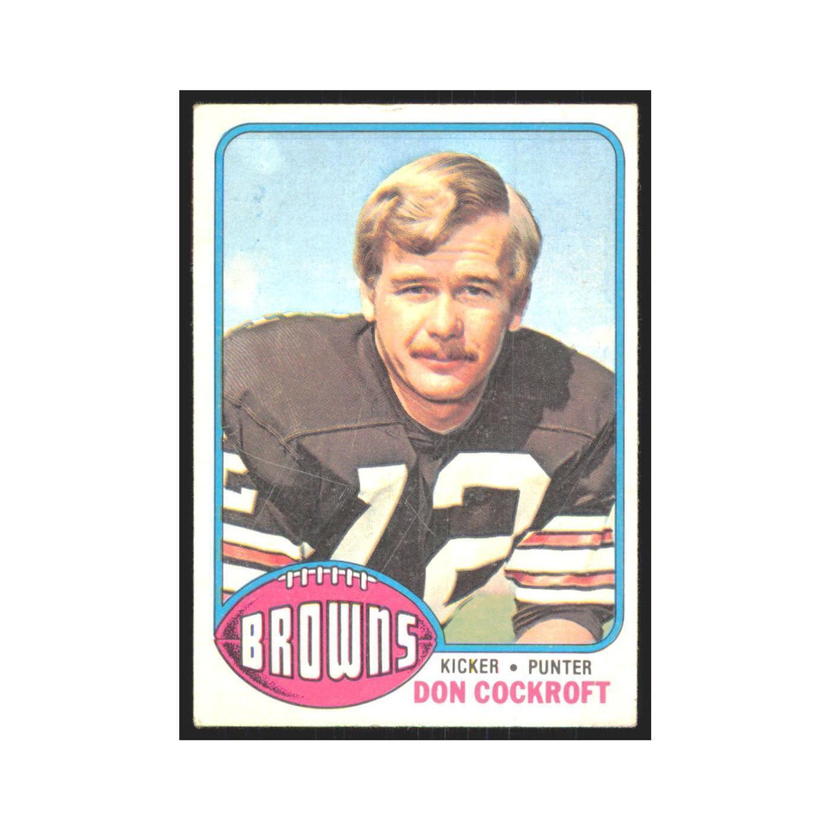 Don Cockroft 1976 Topps #23 Cleveland Browns Football Card EX