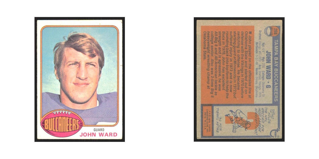 John Ward 1976 Topps #268 Tampa Bay Buccaneers Football Card EX