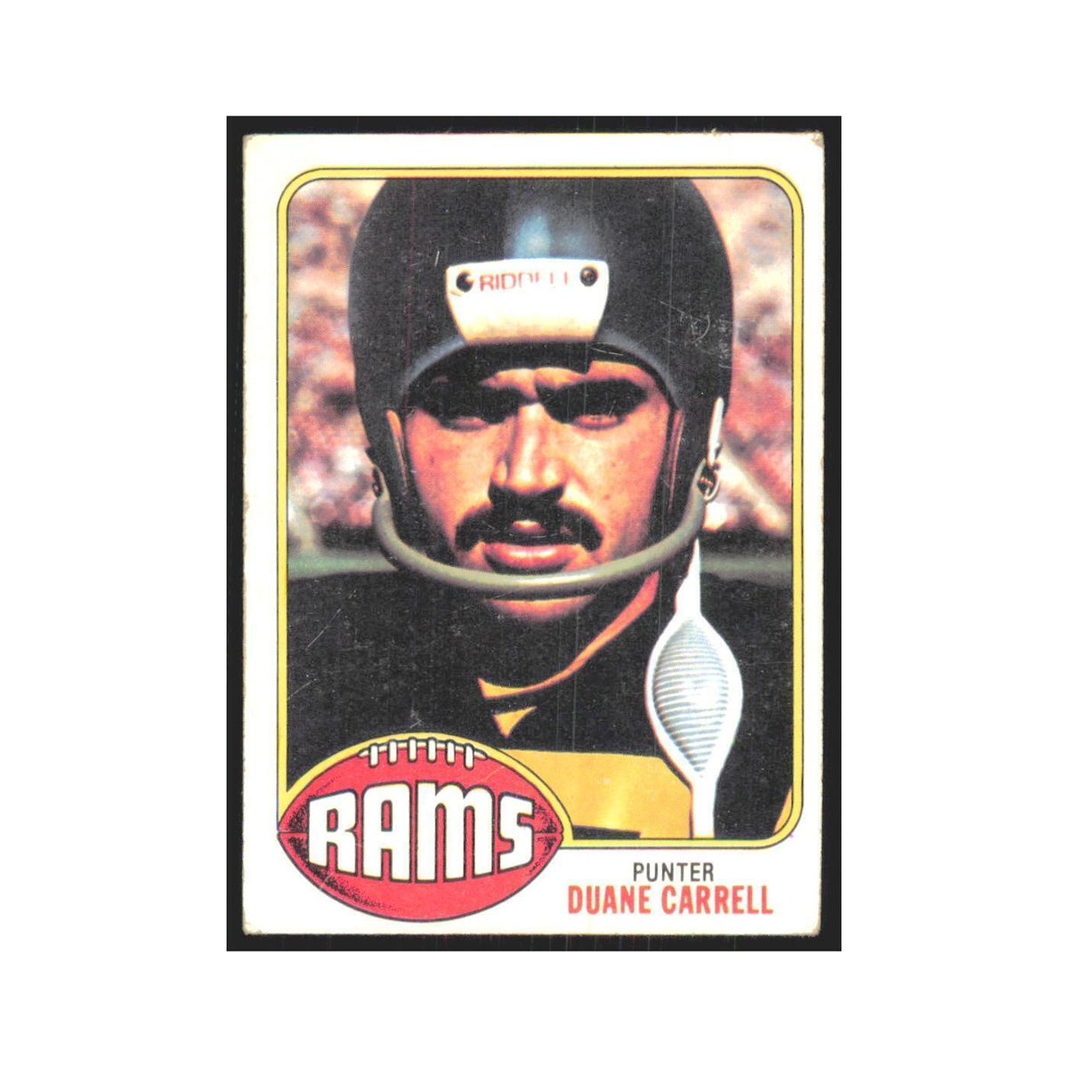 Duane Carrell 1976 Topps #343 Los Angeles Rams Football Card EX