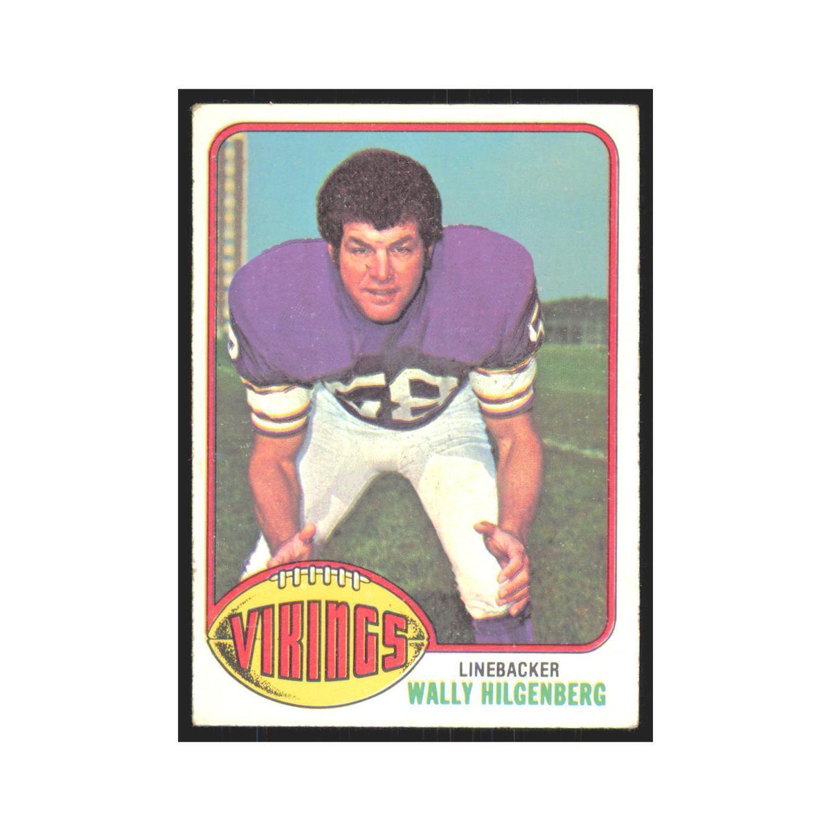 Wally Hilgenberg 1976 Topps #84 Minnesota Vikings Football Card EX
