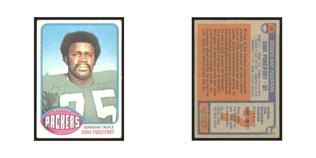 Dave Pureifory 1976 Topps #99 Green Bay Packers Football Card EX