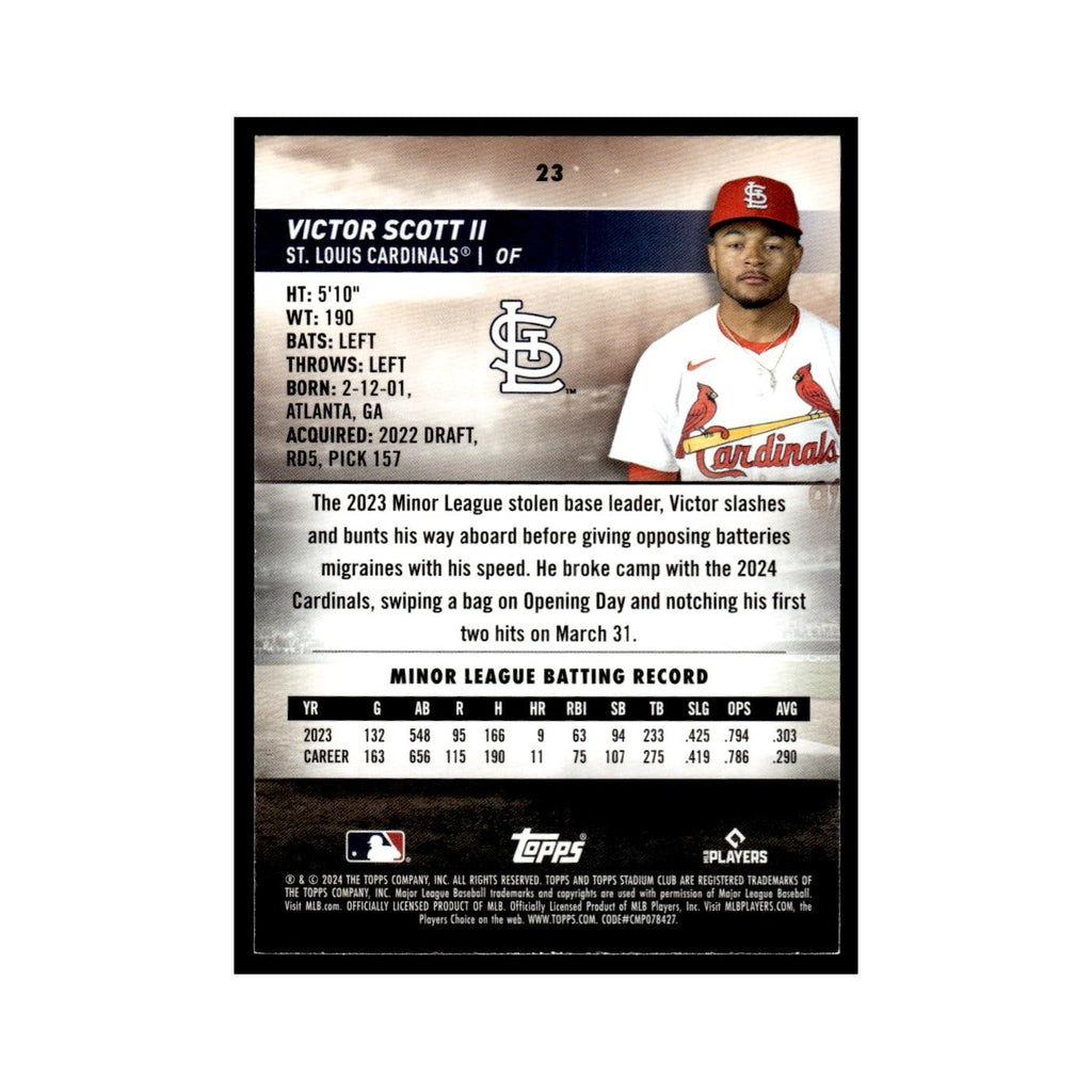 Victor Scott II Rookie 2024 Topps Stadium Club #23 Baseball Card NM