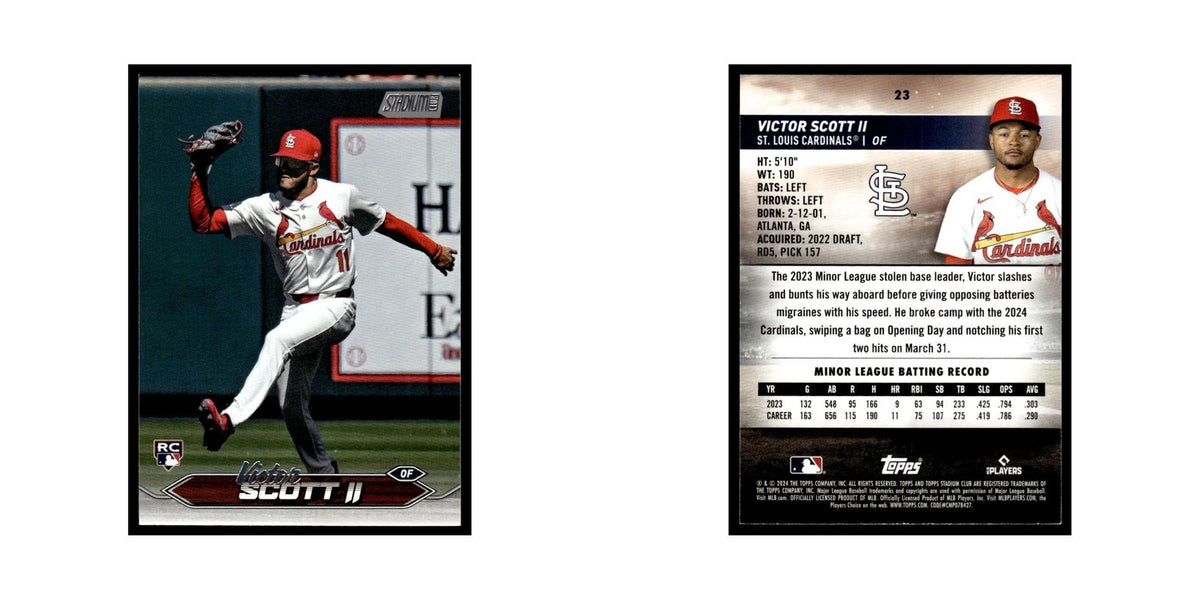 Victor Scott II Rookie 2024 Topps Stadium Club #23 Baseball Card NM