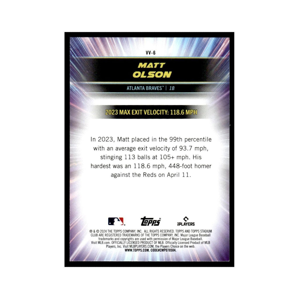 Matt Olson 2024 Topps Stadium Club #VV-6 Baseball Card NM