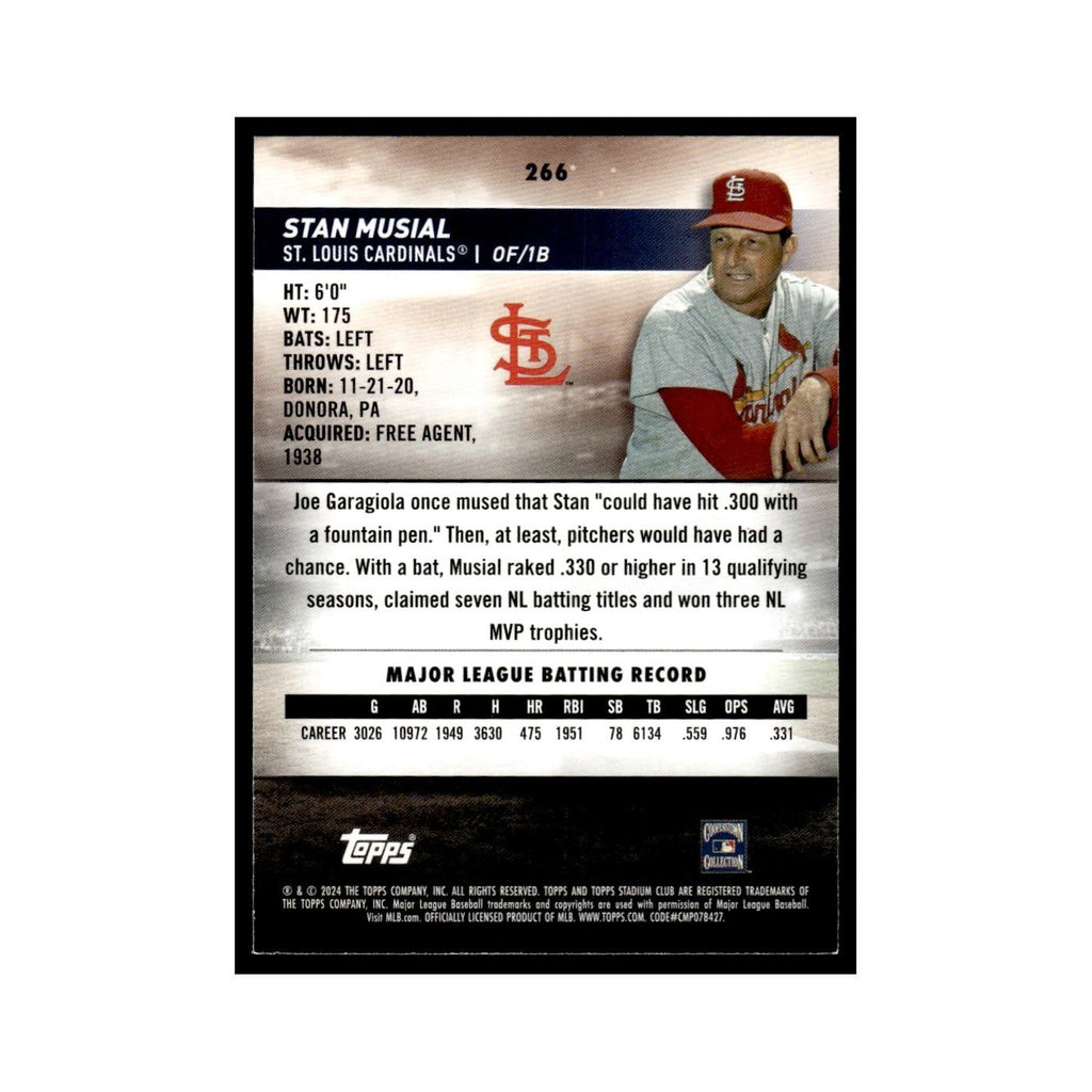 Stan Musial 2024 Topps Stadium Club #266 Baseball Card NM