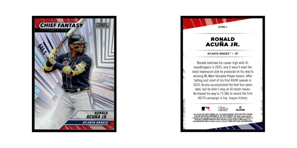 Ronald Acuna Jr. 2024 Topps Stadium Club #CFPRO-2 Baseball Card NM