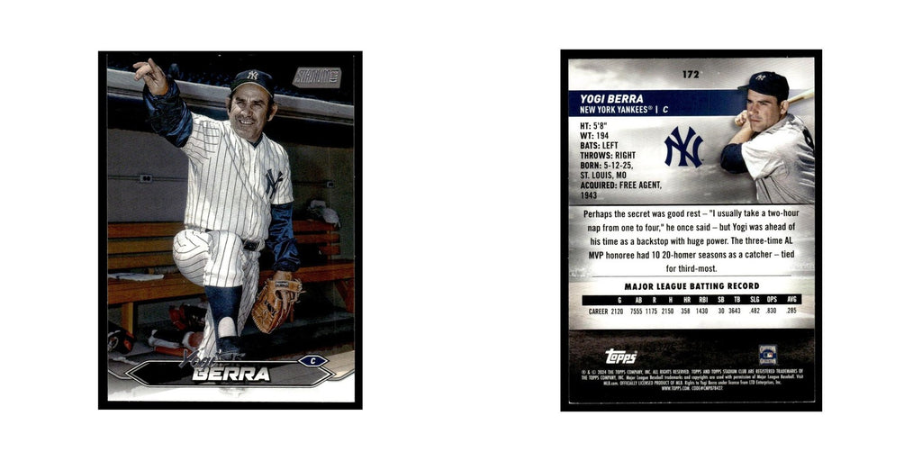 Yogi Berra 2024 Topps Stadium Club #172 Baseball Card NM