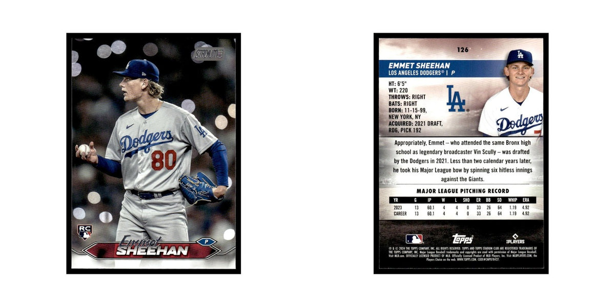 Emmet Sheehan Rookie 2024 Topps Stadium Club #126 Baseball Card NM