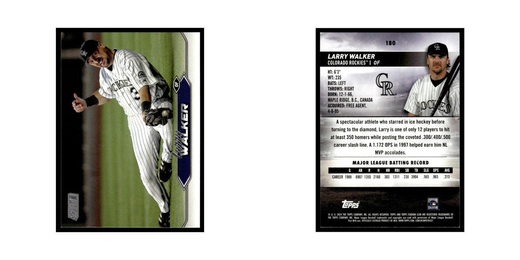 Larry Walker 2024 Topps Stadium Club #180 Baseball Card NM