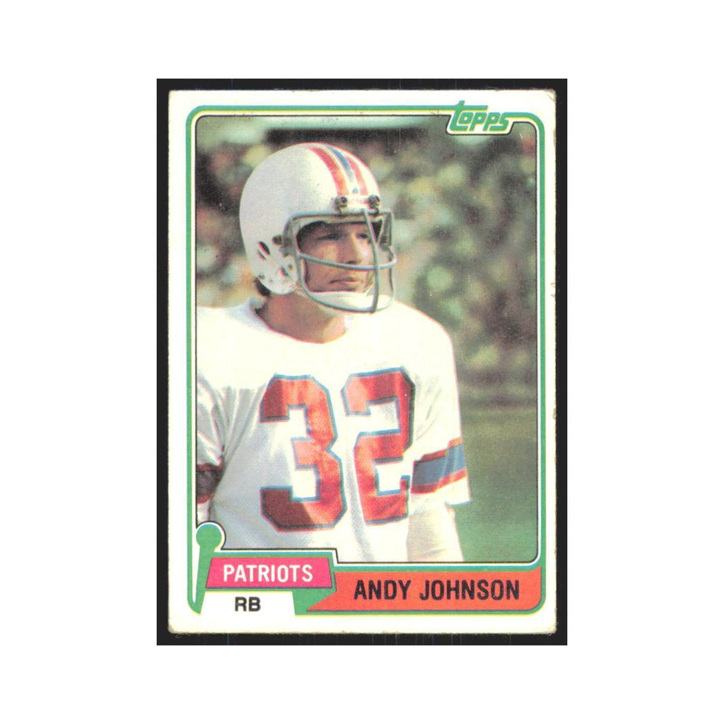 Andy Johnson 1981 Topps #472 New England Patriots Football Card NM