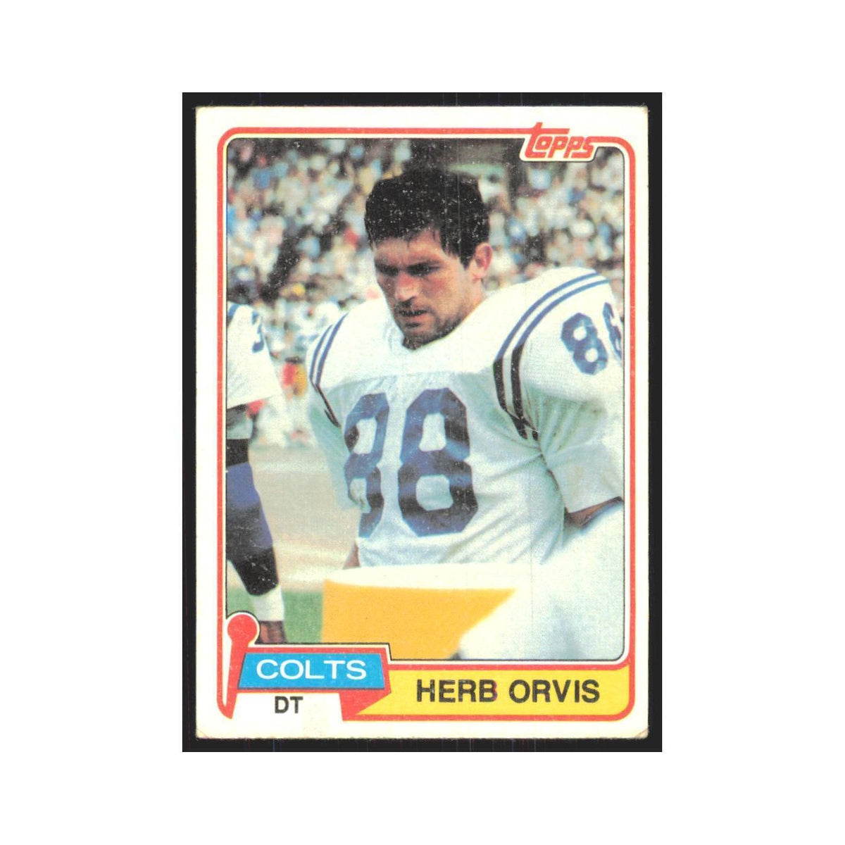 Herb Orvis 1981 Topps #508 Baltimore Colts Football Card NM