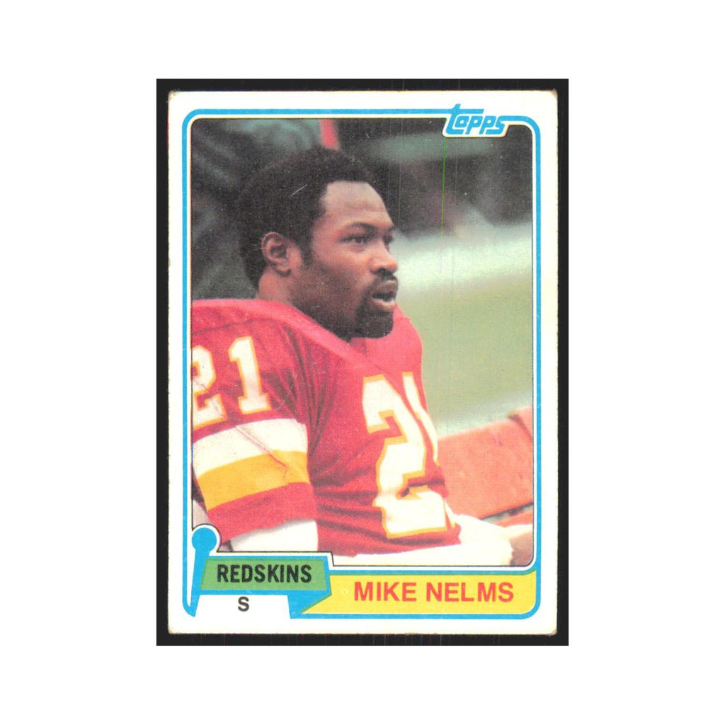 Mike Nelms 1981 Topps #407 Washington Redskins Football Card NM