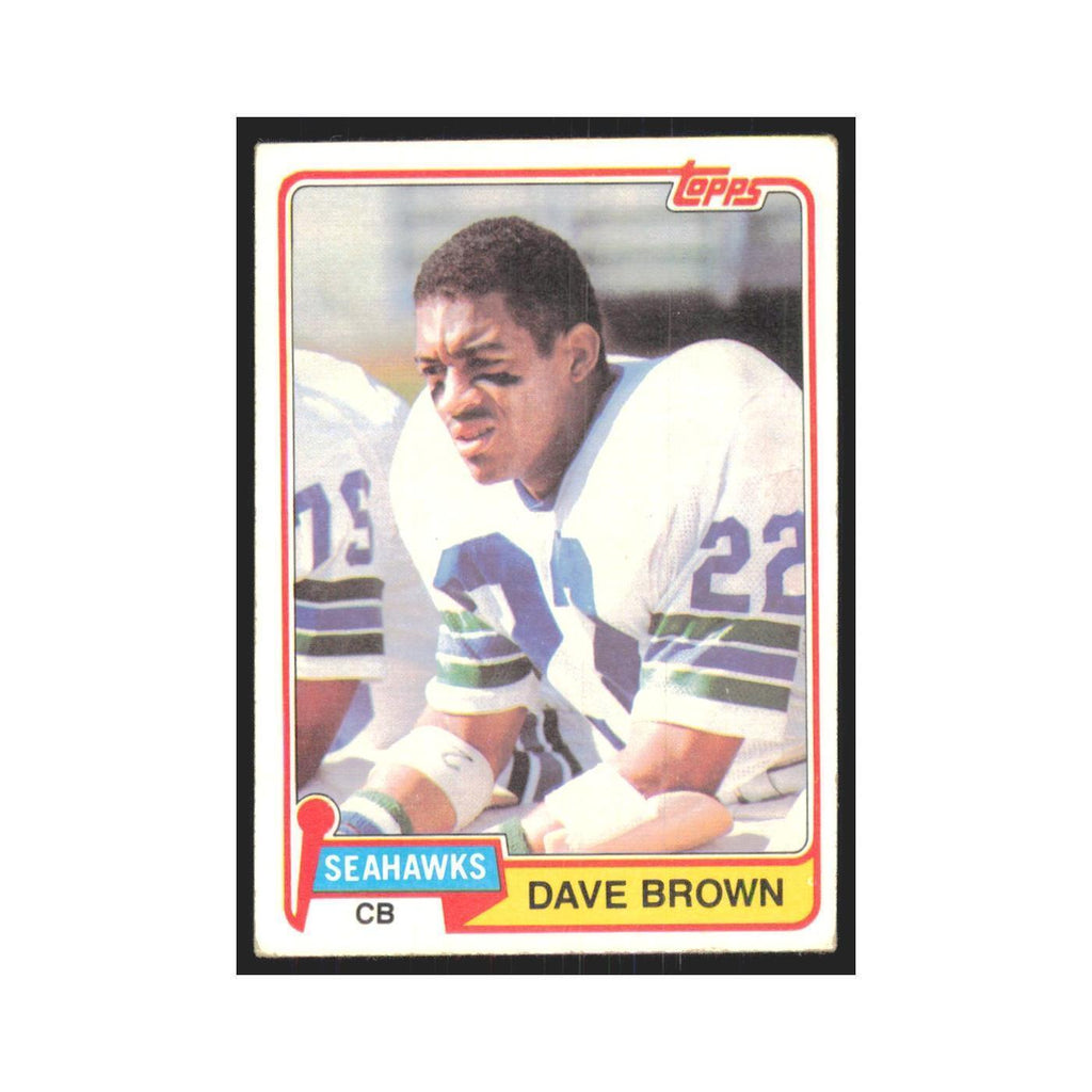 Dave Brown 1981 Topps #167 Seattle Seahawks Football Card NM