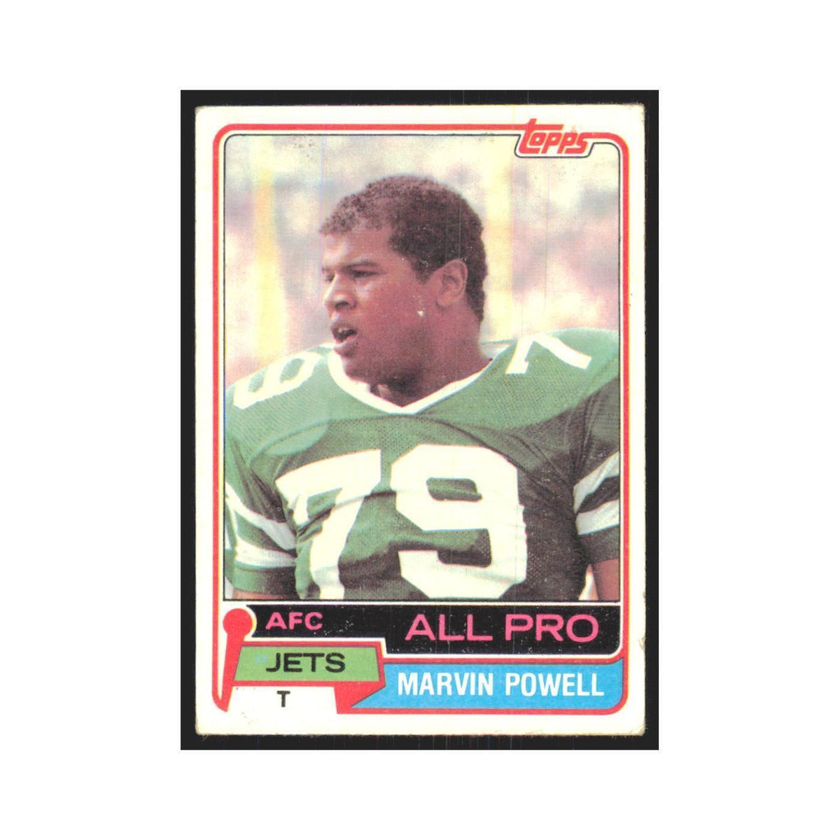 Marvin Powell 1981 Topps #460 New York Jets Football Card NM