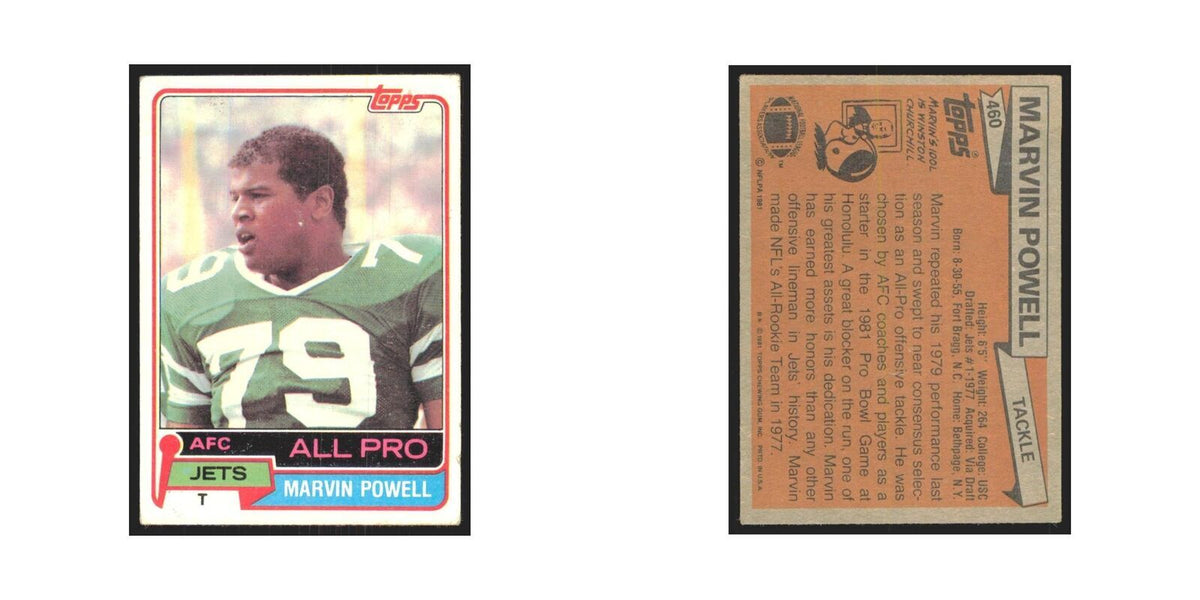 Marvin Powell 1981 Topps #460 New York Jets Football Card NM