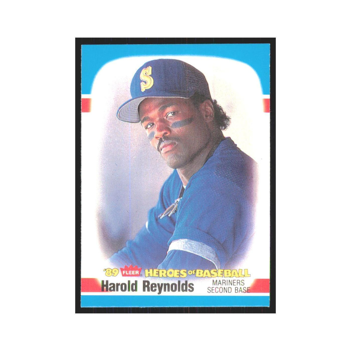 Harold Reynolds 1989 Fleer Heroes of Baseball #33.0 Seattle Mariners NM