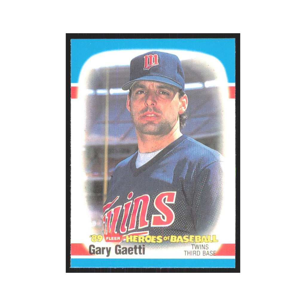 Gary Gaetti 1989 Fleer Heroes of Baseball #15.0 Minnesota Twins Baseball Card NM