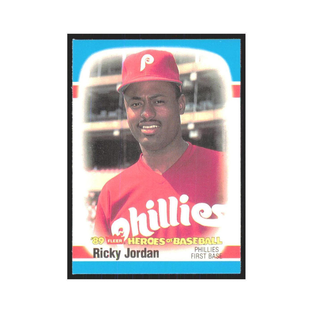 Ricky Jordan 1989 Fleer Heroes of Baseball #25.0 Philadelphia Phillies NM
