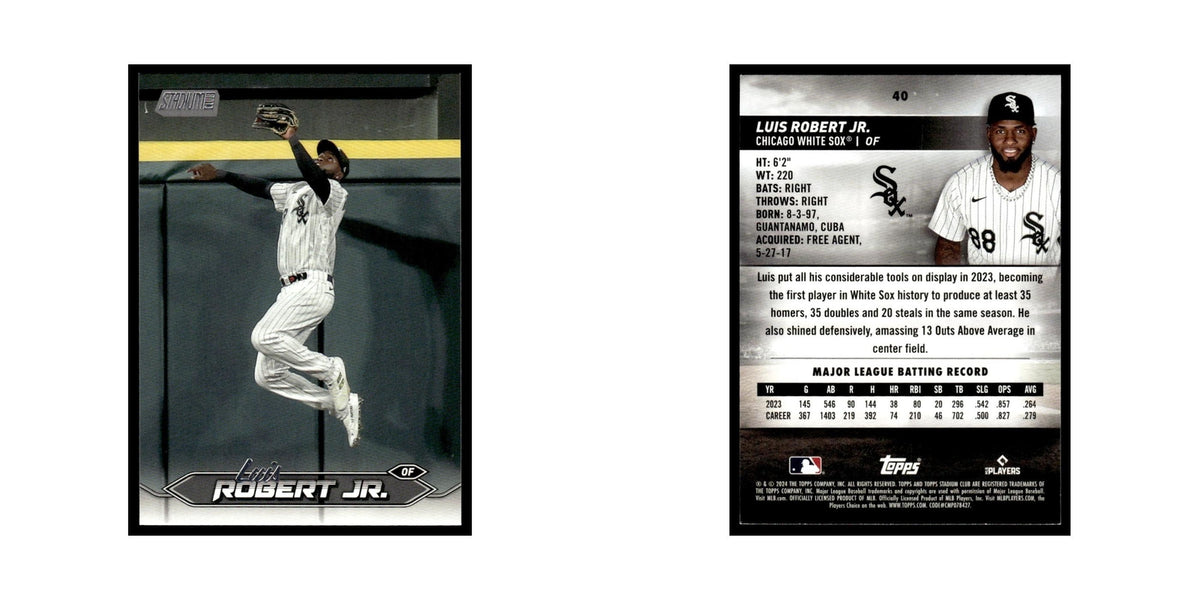 Luis Robert 2024 Topps Stadium Club #40 Chicago White Sox Baseball Card NM