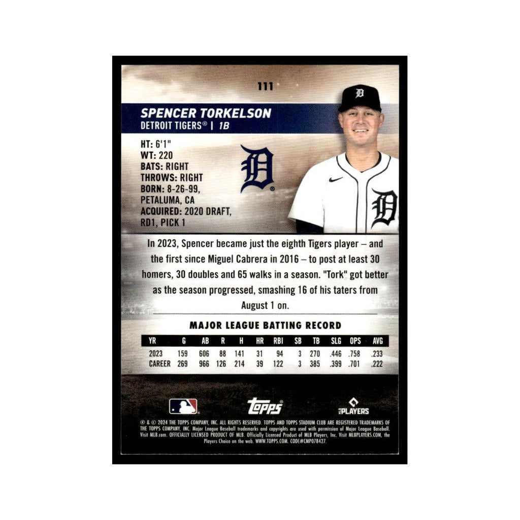 Spencer Torkelson 2024 Topps Stadium Club #111 Detroit Tigers Baseball Card NM