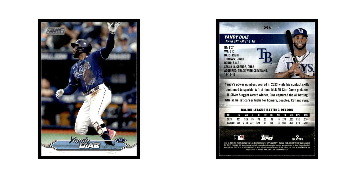 Yandy Diaz 2024 Topps Stadium Club #296 Tampa Bay Rays Baseball Card NM