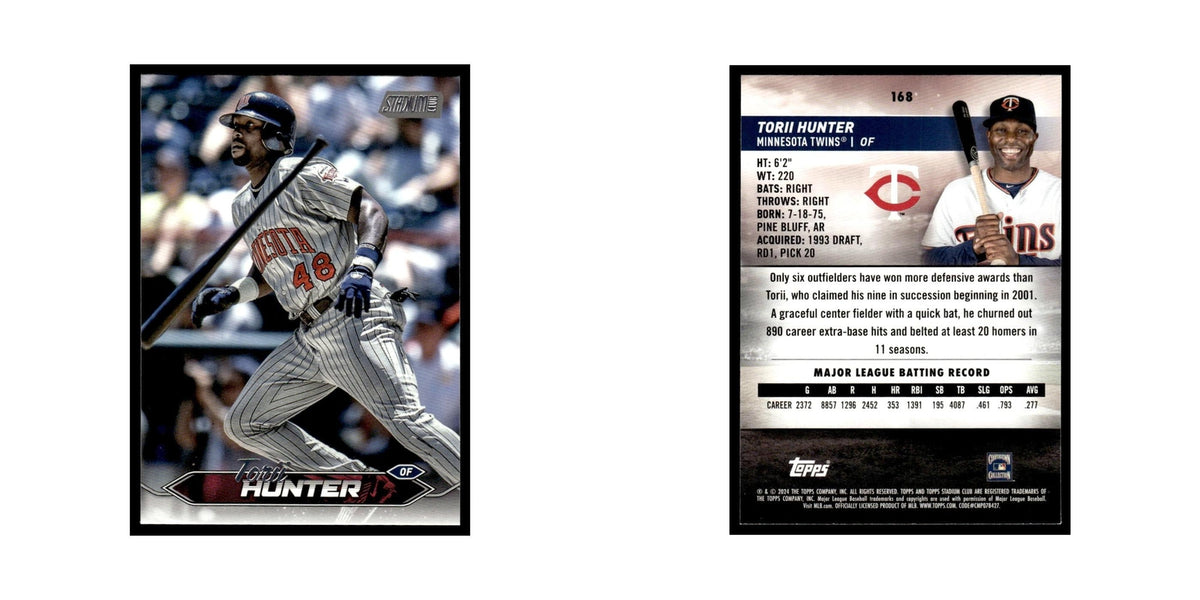 Torii Hunter 2024 Topps Stadium Club #168 Minnesota Twins Baseball Card NM