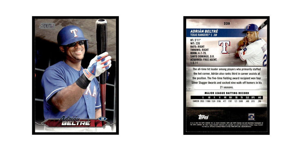 Adrian Beltre 2024 Topps Stadium Club #220 Texas Rangers Baseball Card NM