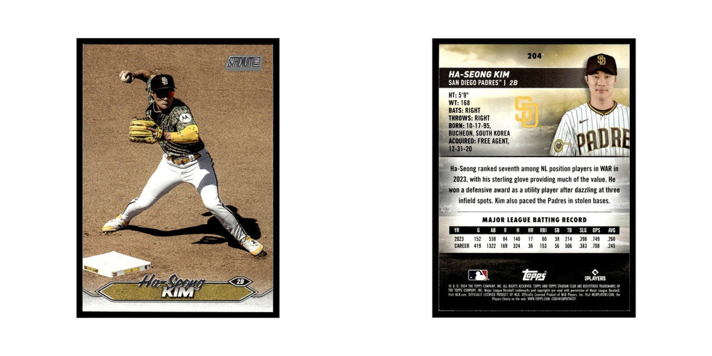 Ha Seong Kim 2024 Topps Stadium Club #204 San Diego Padres Baseball Card NM