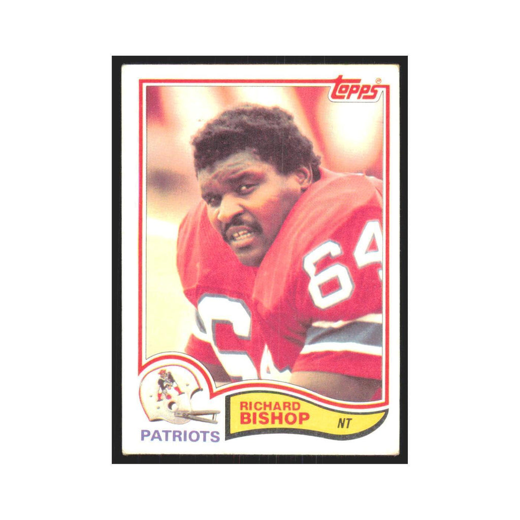 Richard Bishop 1982 Topps #143 New England Patriots Football Card NM