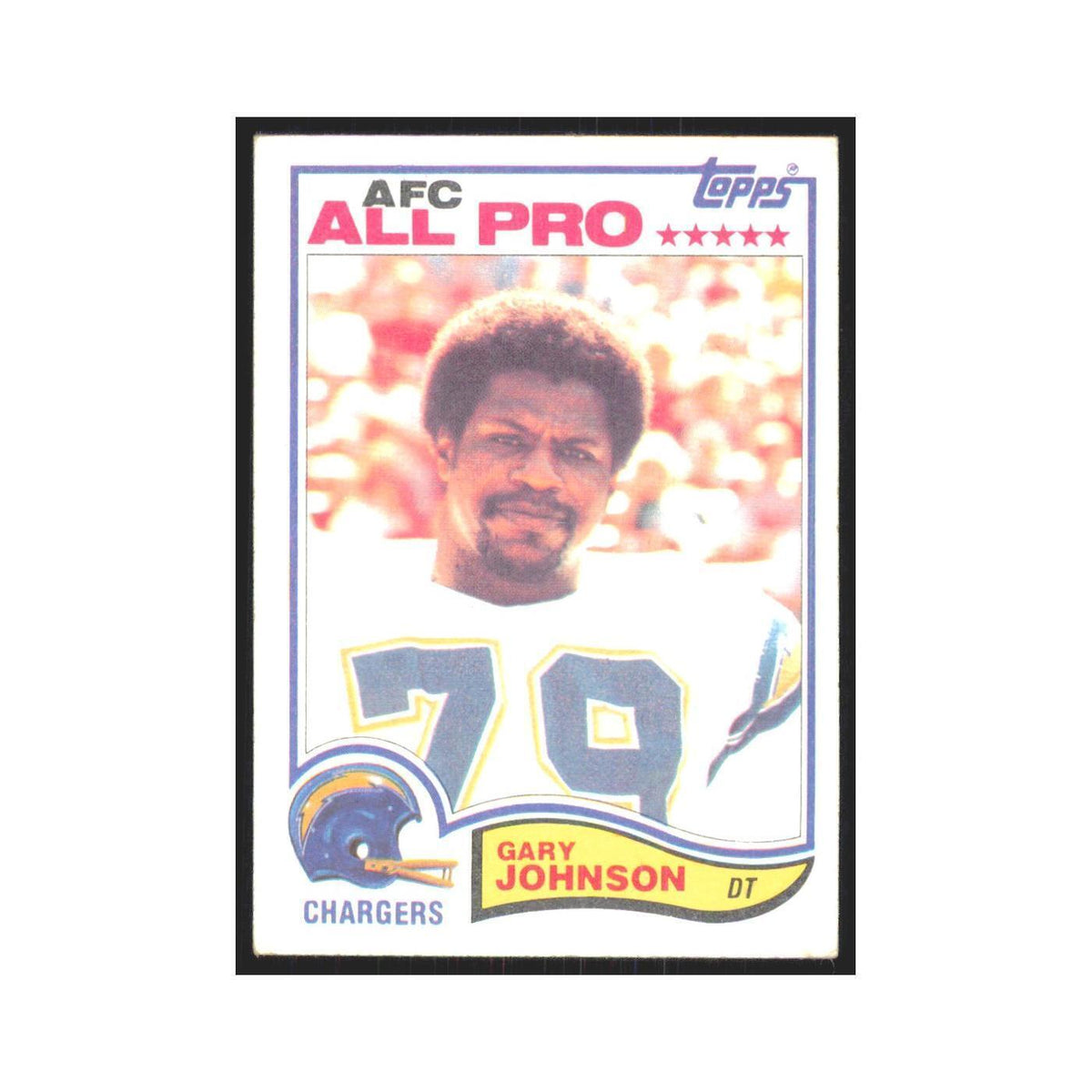 Gary Johnson 1982 Topps #232 San Diego Chargers Football Card NM