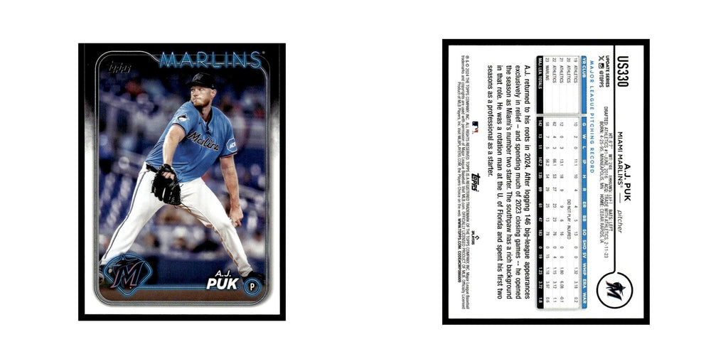 A.J. Puk 2024 Topps Update #US330 Miami Marlins Baseball Card NM