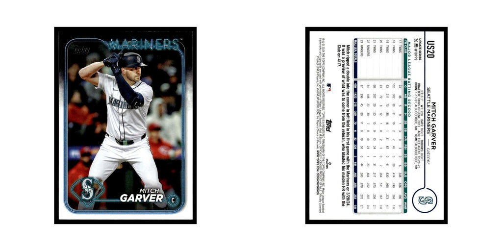 Mitch Garver 2024 Topps Update #US20 Seattle Mariners Baseball Card NM