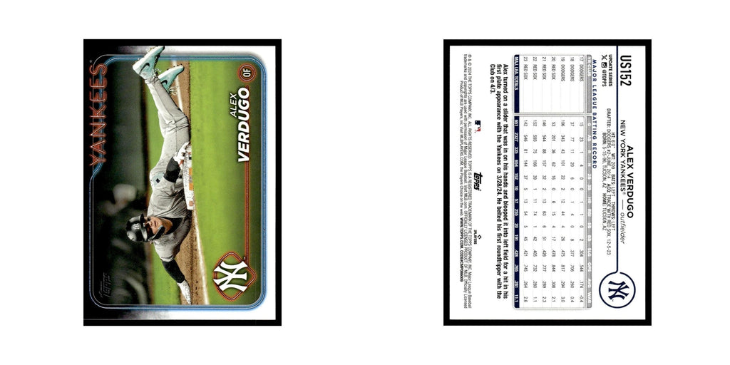 Alex Verdugo 2024 Topps Update #US152 New York Yankees Baseball Card NM