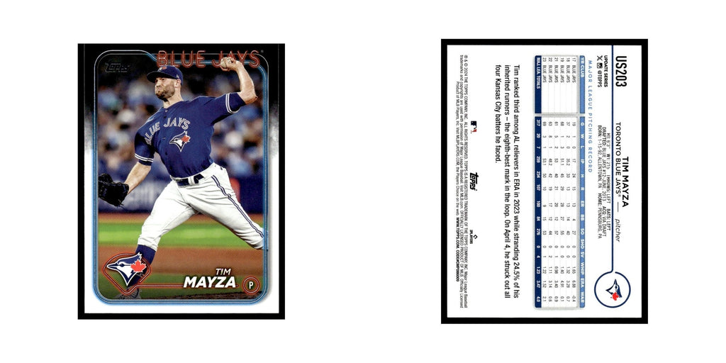 Tim Mayza 2024 Topps Update #US203 Toronto Blue Jays Baseball Card NM