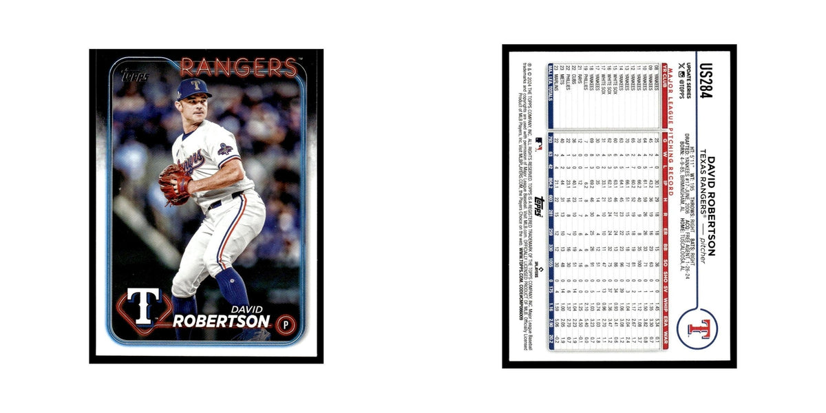 David Robertson 2024 Topps Update #US284 Texas Rangers Baseball Card NM
