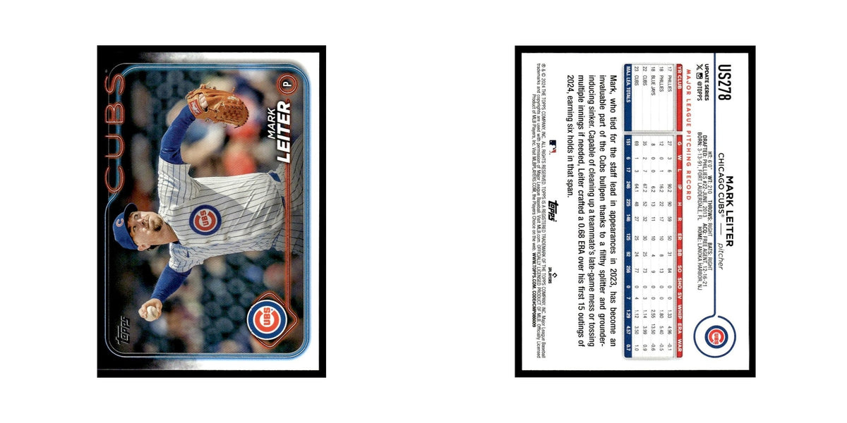 Mark Leiter 2024 Topps Update #US278 Chicago Cubs Baseball Card NM