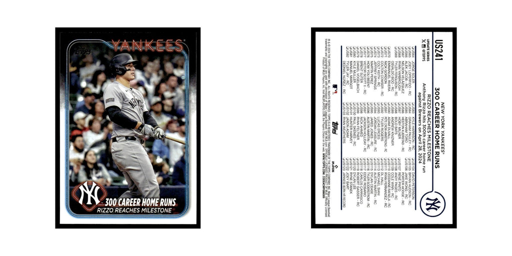Anthony Rizzo 2024 Topps Update #US241 New York Yankees Baseball Card NM