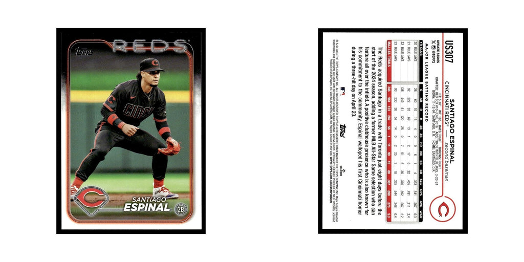 Santiago Espinal 2024 Topps Update #US307 Cincinnati Reds Baseball Card NM