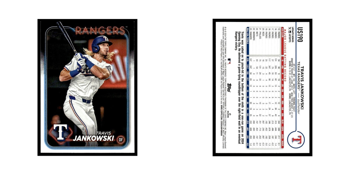 Travis Jankowski 2024 Topps Update #US190 Texas Rangers Baseball Card NM