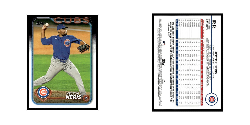 Hector Neris 2024 Topps Update #US18 Chicago Cubs Baseball Card NM