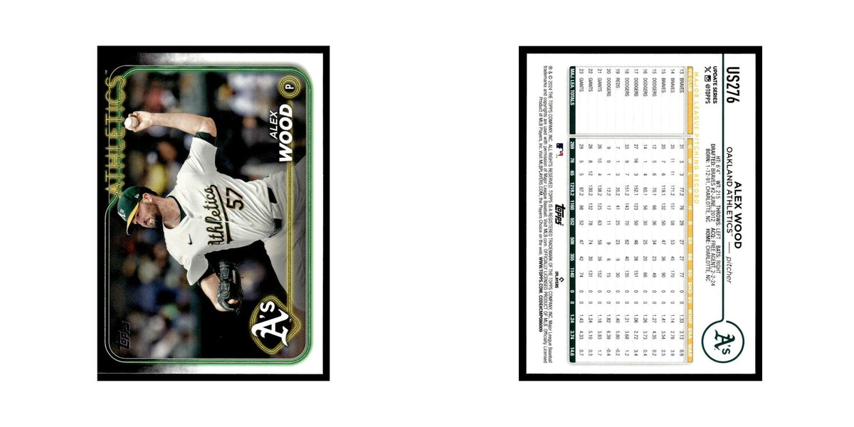 Alex Wood 2024 Topps Update #US276 Oakland Athletics Baseball Card NM