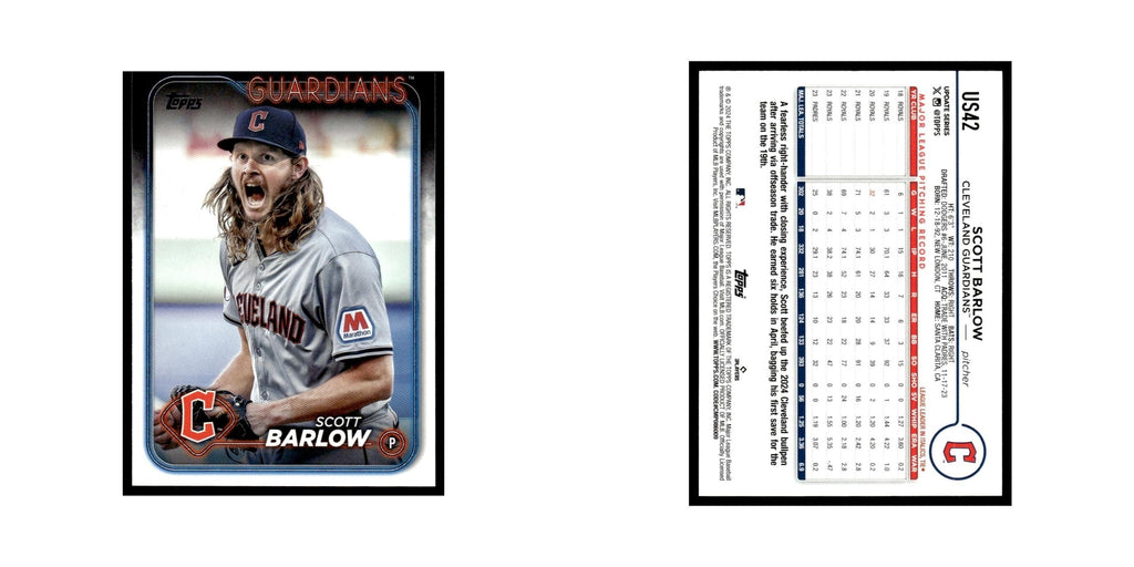 Scott Barlow 2024 Topps Update #US42 Cleveland Guardians Baseball Card NM
