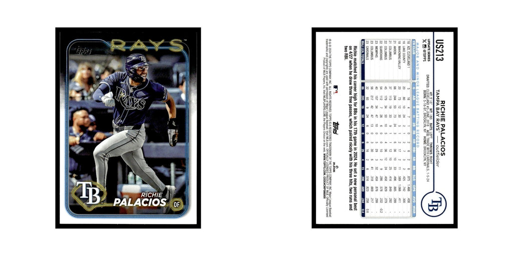 Richie Palacios 2024 Topps Update #US213 Tampa Bay Rays Baseball Card NM