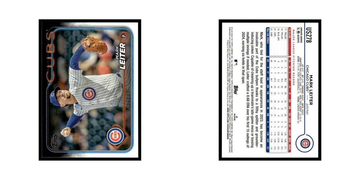 Mark Leiter 2024 Topps Update #US278 Chicago Cubs Baseball Card NM