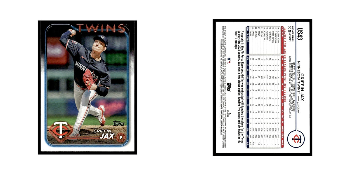 Griffin Jax 2024 Topps Update #US43 Minnesota Twins Baseball Card NM