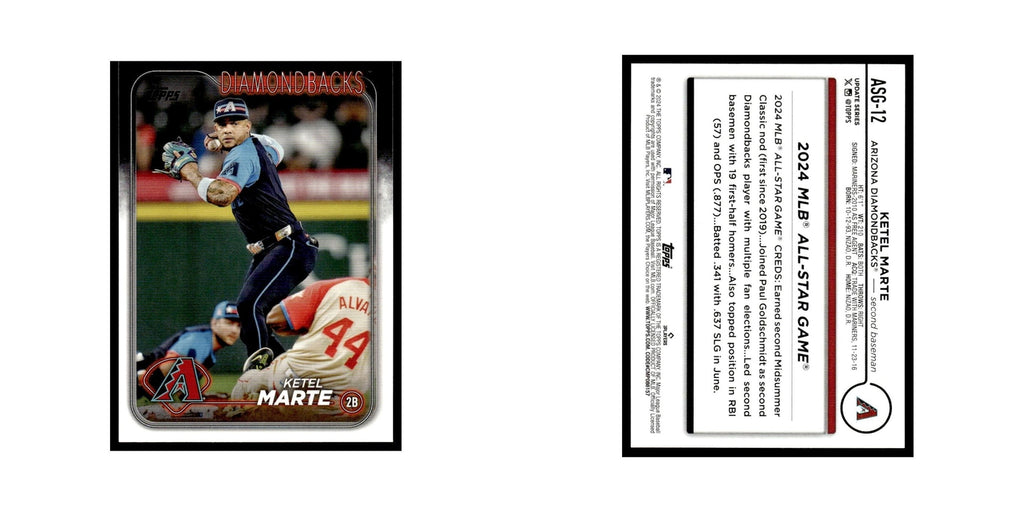 Ketel Marte 2024 Topps Update #ASG-12 Arizona Diamondbacks Baseball Card NM