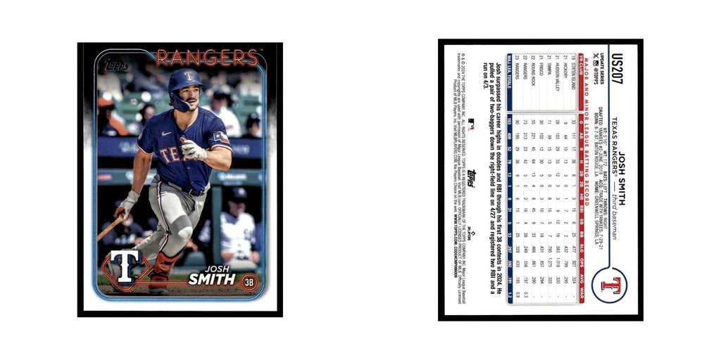 Josh Smith 2024 Topps Update #US207 Texas Rangers Baseball Card NM