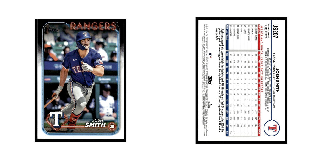 Josh Smith 2024 Topps Update #US207 Texas Rangers Baseball Card NM