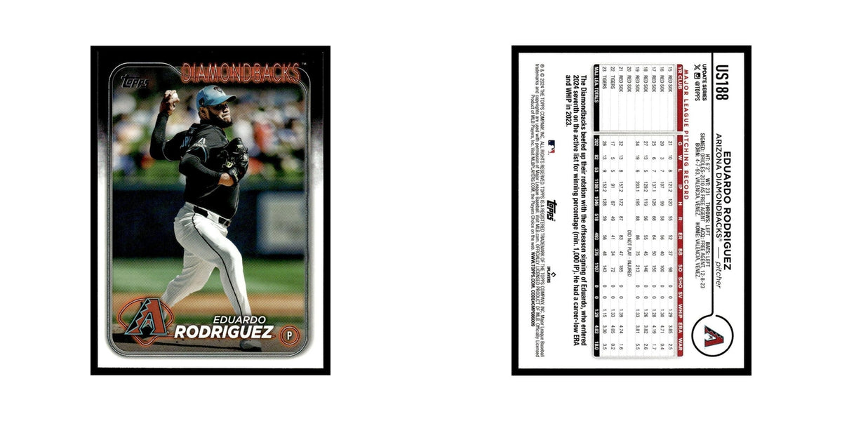 Eduardo Rodriguez 2024 Topps Update #US188 Arizona Diamondbacks Baseball Card NM